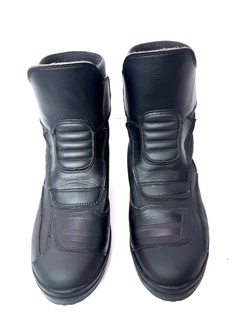 Bilt Black Micro Fiber Leather Slip On Ankle Motorcycle Riding Boots Men Size 9